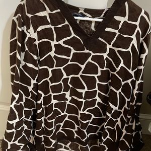 Vintage Lands End tunic - giraffe print. Lightweight